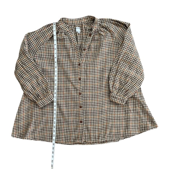 Esby | Liza Top in Brown Vintage Check M/L - Picture 9 of 11